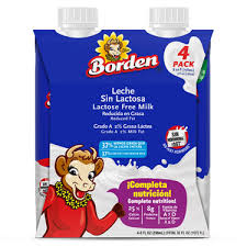 UHT BORDEN LECHE SIN LACTOSA PQT 4