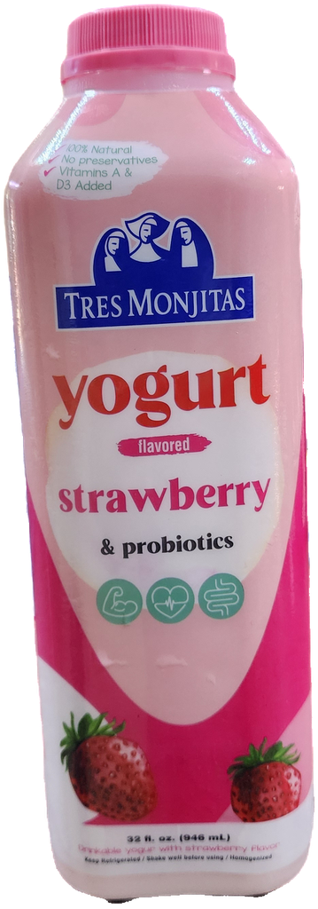 YOGURT 3 MONJITAS  STRAWBERRY 32oz