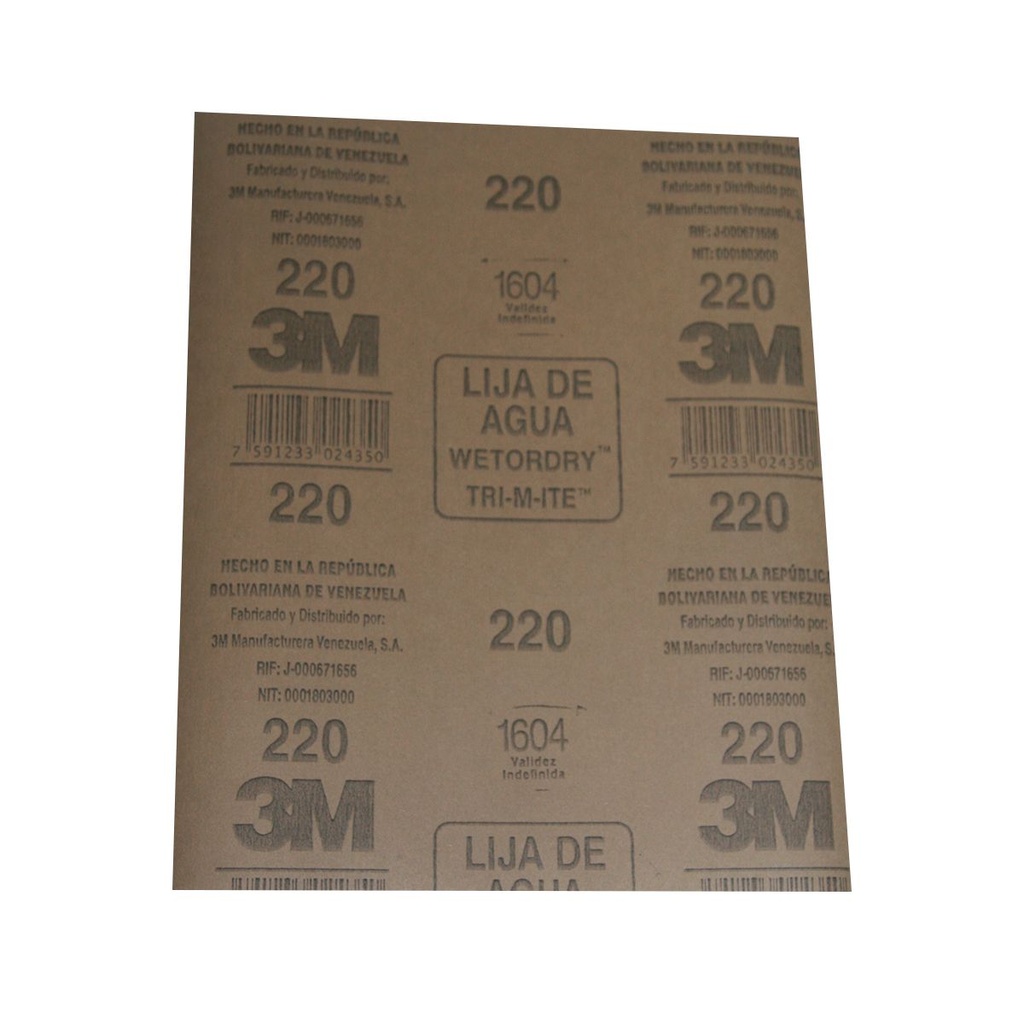 LIJA AL AGUA 3M 220           