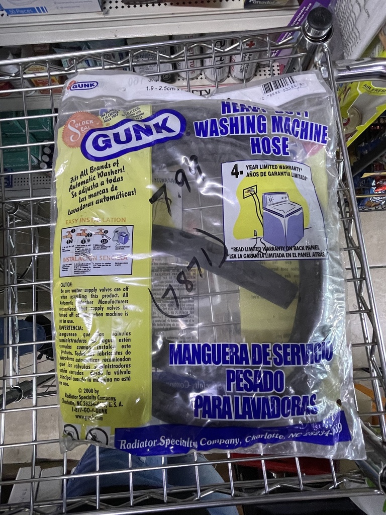 MANGA LAVADORA ENTRADA NEGRA  