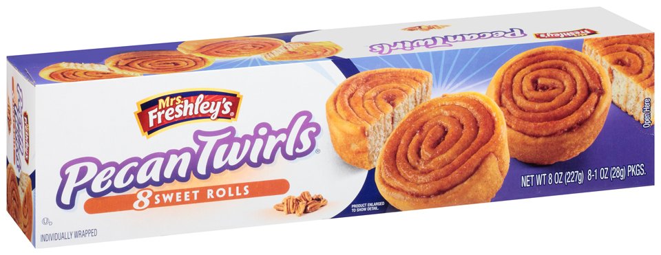 MRS. FRESHLEY'S PECAN TWIRLS PQT/8  8oz