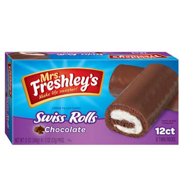 MRS. FRESHLEY'S SWISS ROLLS  PQT/12 12oz