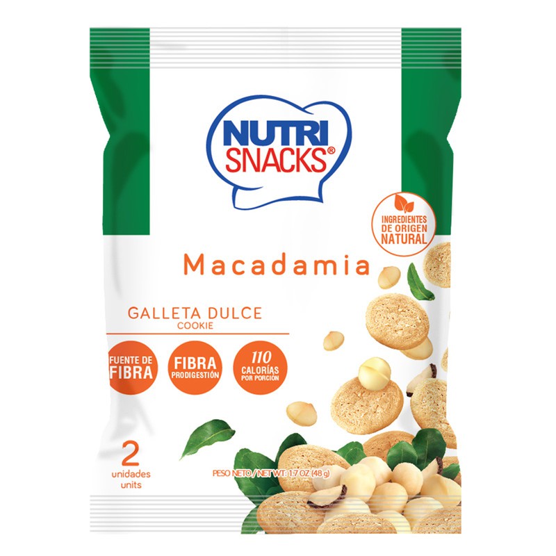 NUTRI SNACKS GALLETA MACADAMIA