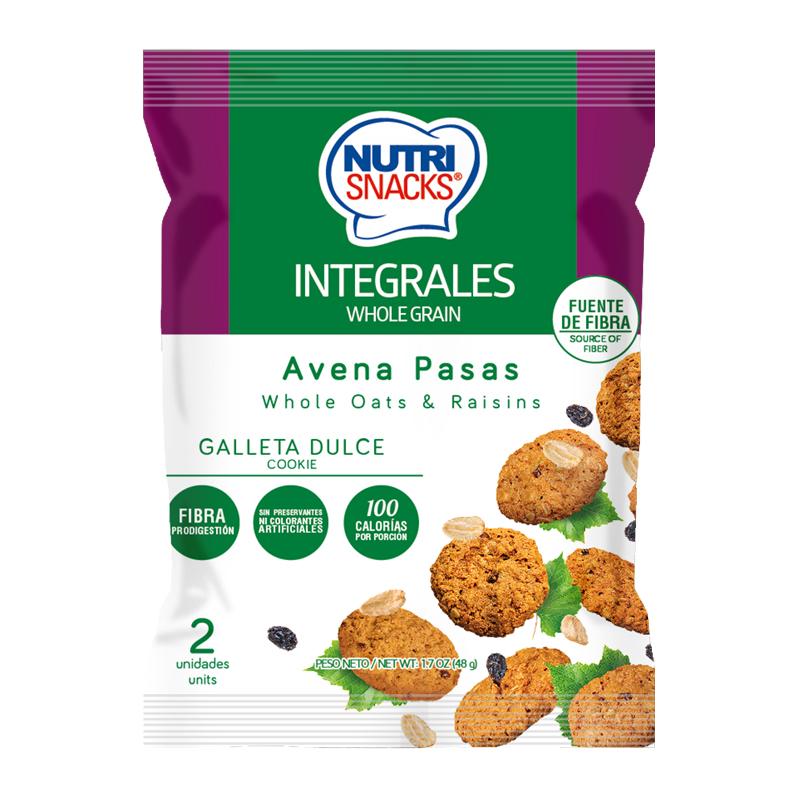 NUTRI SNACKS GALLETA OAT PASAS