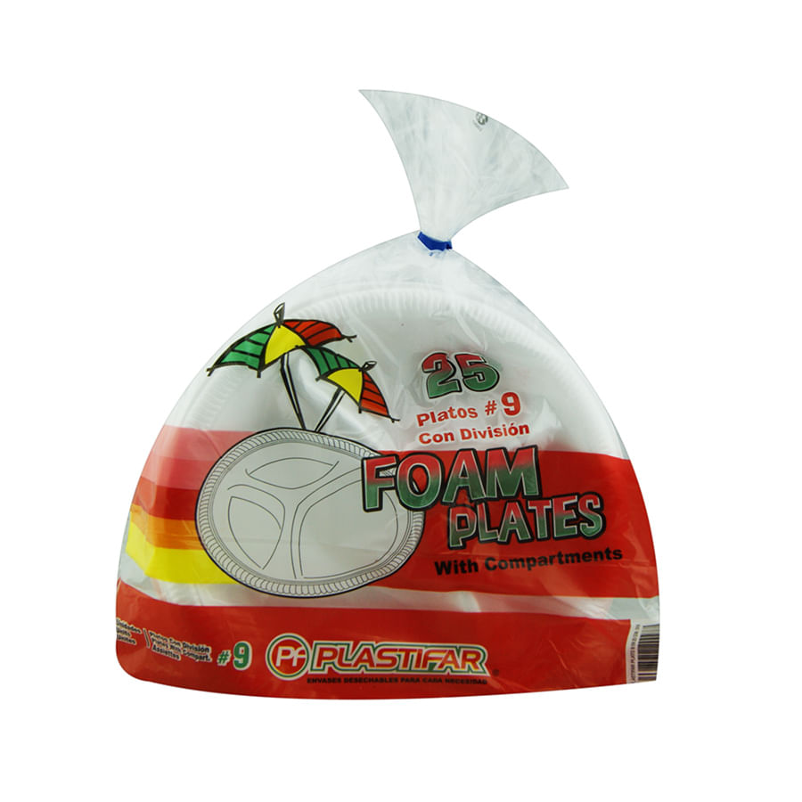 PLATOS CON DIVISION PQ DE 25  