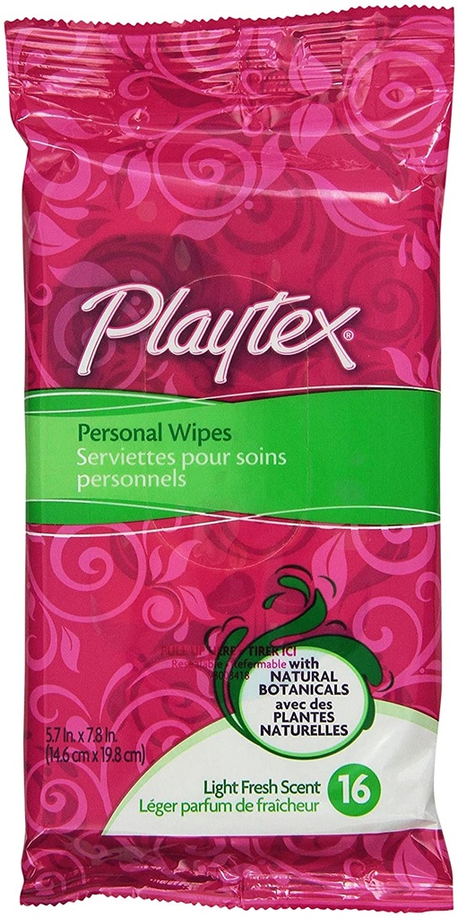PLAYTEX PERSONAL WIPES PQ 16  