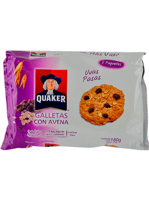 QUAKER GALLETAS PASAS 5.7oz   