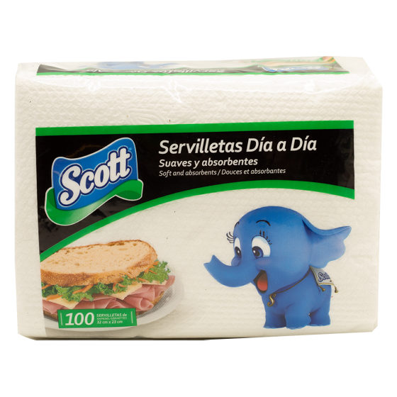 SCOTT SERVILLETAS 100 HOJAS   