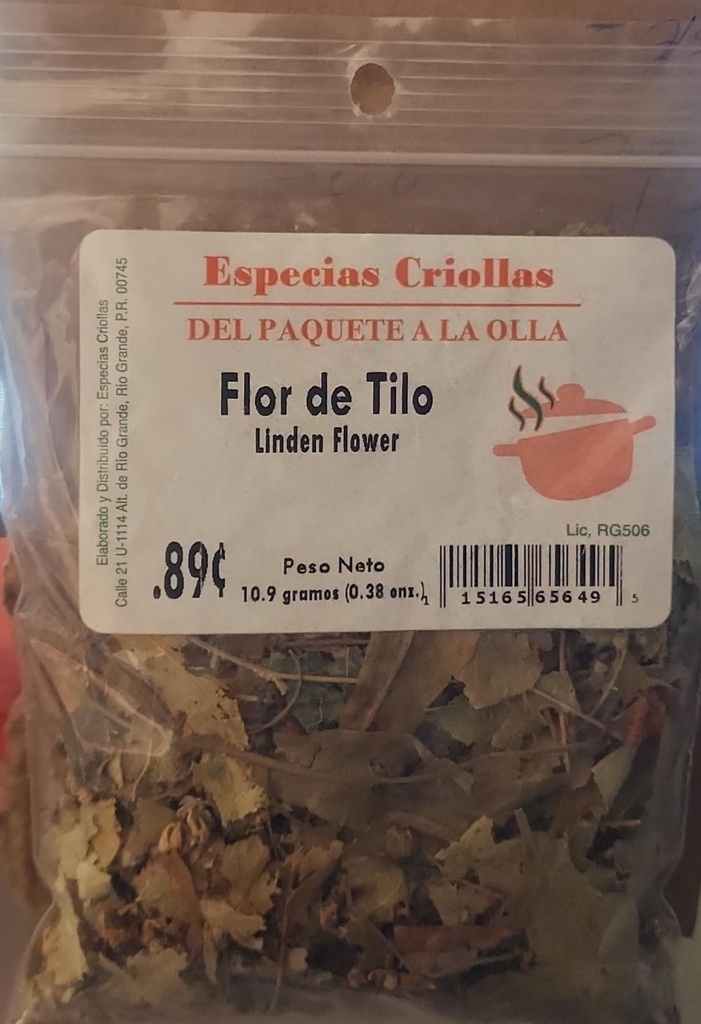 ESPECIAS CRIOLLAS FLOR DE TILO .38oz