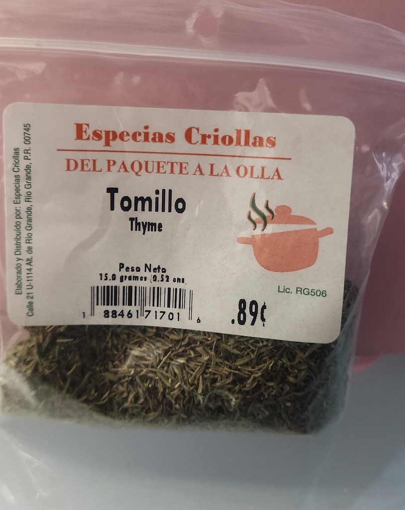 ESPECIAS CRIOLLAS CILANTRO .38oz