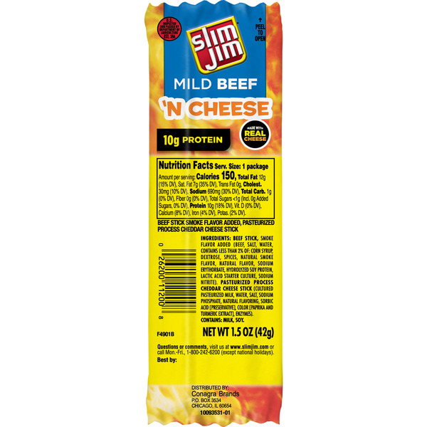 SLIM JIM MILD BEEF & CHEESE   