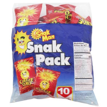 SNAK PACK CHEEZE CURLS RED PQT 10
