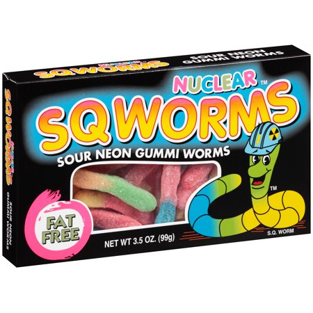 SQWORMS SOUR NEON GUMMY WORMS 