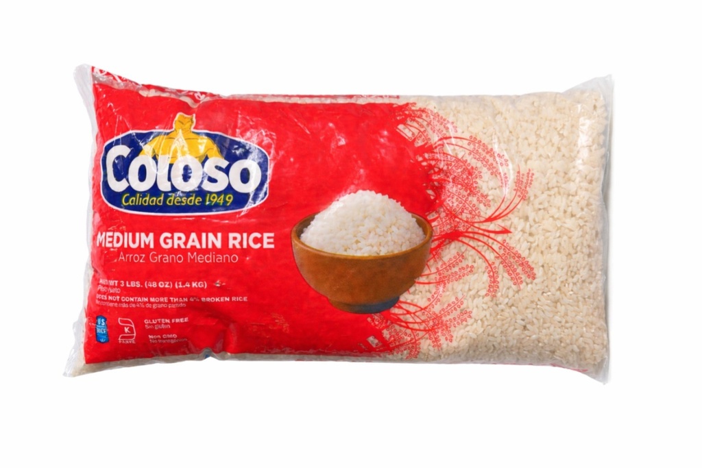 COLOSO ARROZ MEDIANO 3lb