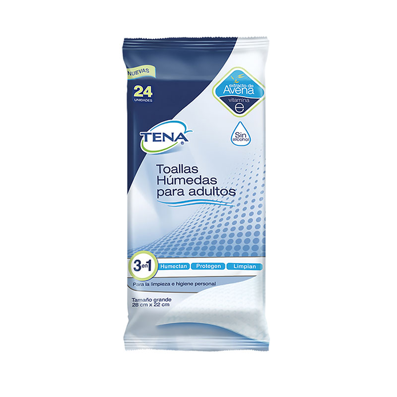 TENA TOALLAS HUMEDAS 3en1 PQ24