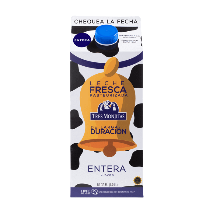 TRES MONJITAS LECHE LD ENTERA 59oz