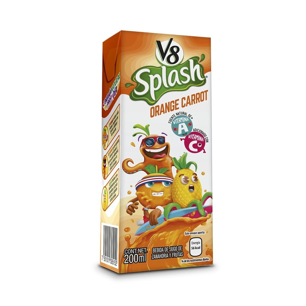 V8 SPLASH NARANJA ZANAHORIA 6.