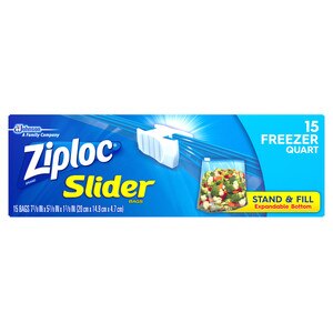 ZIPLOC SLIDER BAGS 15PC       