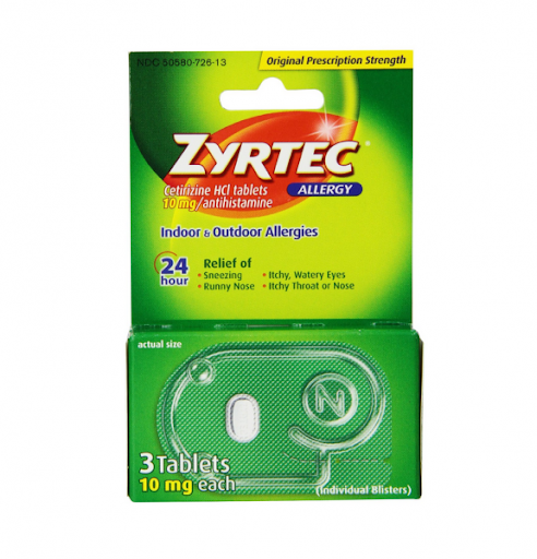 ZYRTEC ALLERGY 3 TABLETS      