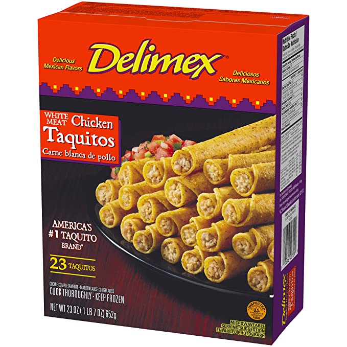 DELIMEX CHICKEN TAQUITOS 23 oz