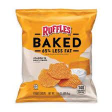 RUFFLES CHEDDAR 65% LESS FAT
