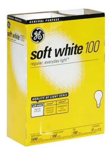 BOMBILLAS GE 100W PAQ 4