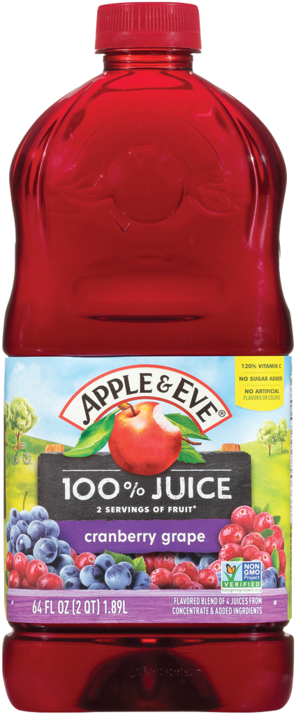 APPLE&EVE CRANB/GRAPE 64oz(W)