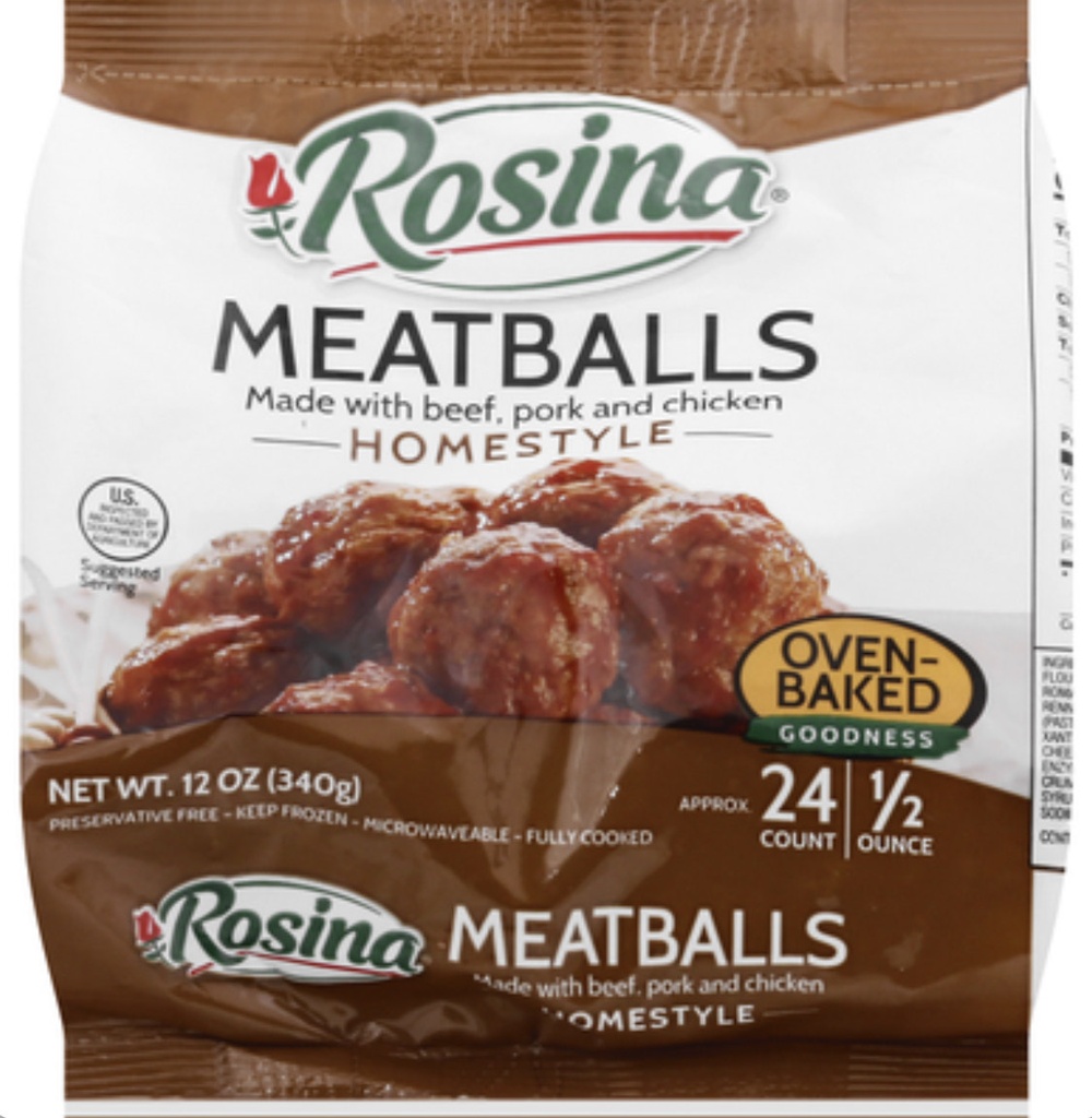 ROSINA HOMESTYLE MEATBALLS 12o