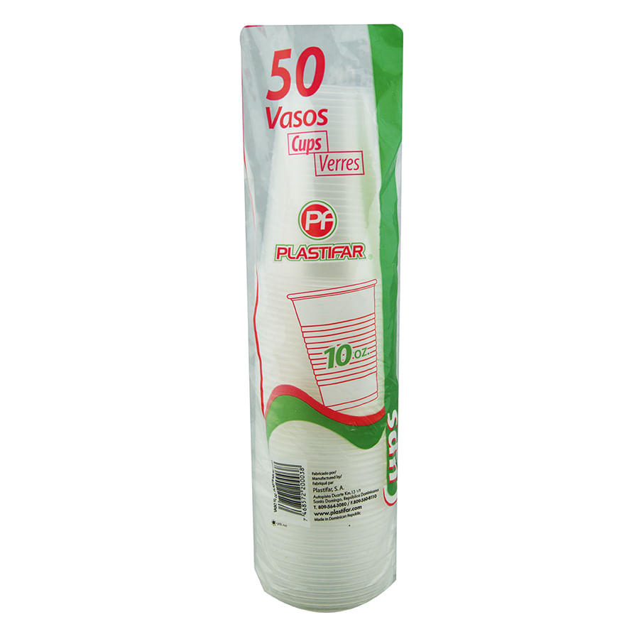 VASOS PLASTIFAR 10oz