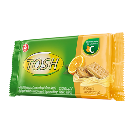 GALLETA TOSH NARANJA PQT/2