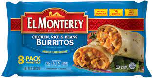 BURRITOS CHIKEN,RICE & BEANS  