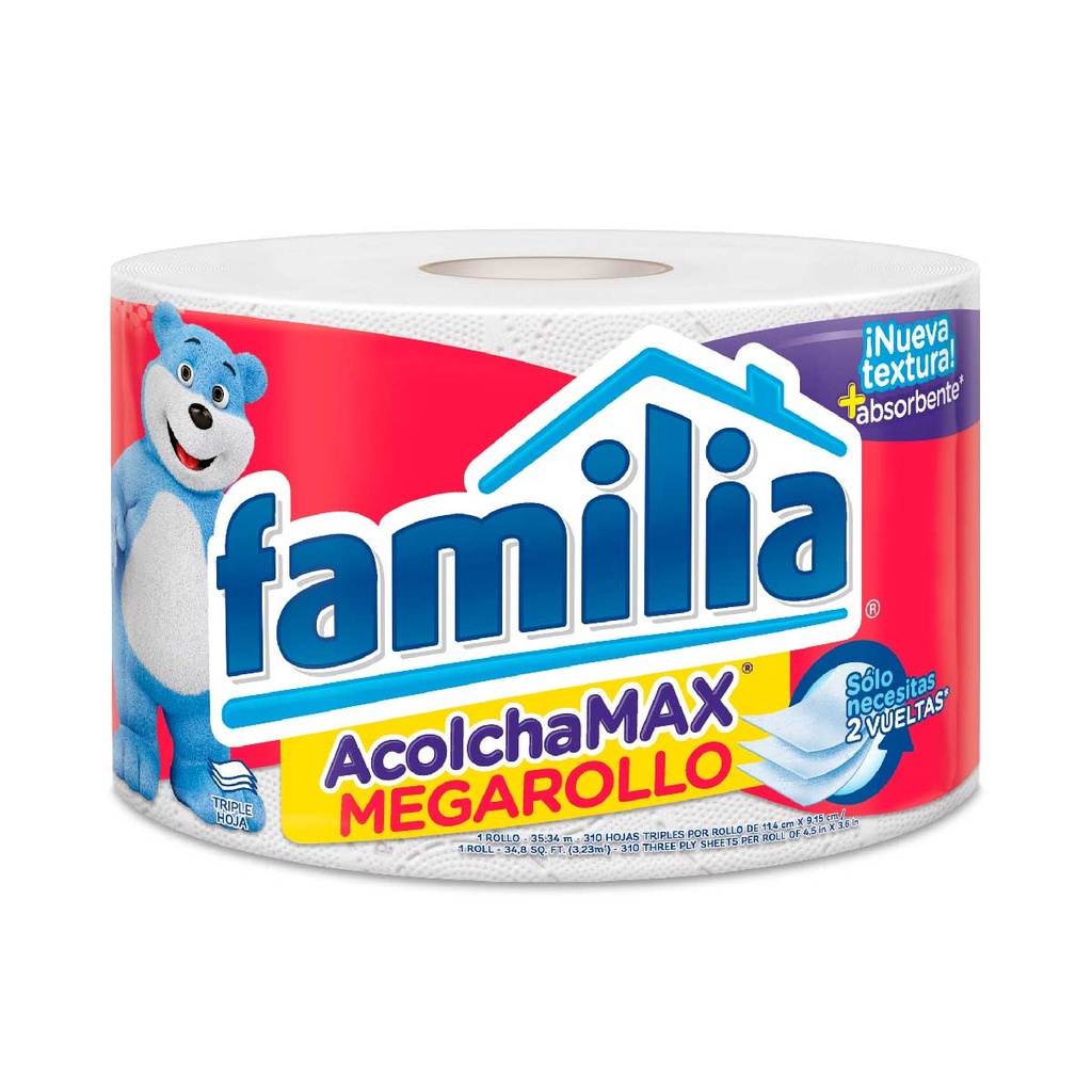 PAPEL DE BAÑO FAMILIA MEGAROLLO PQT/1