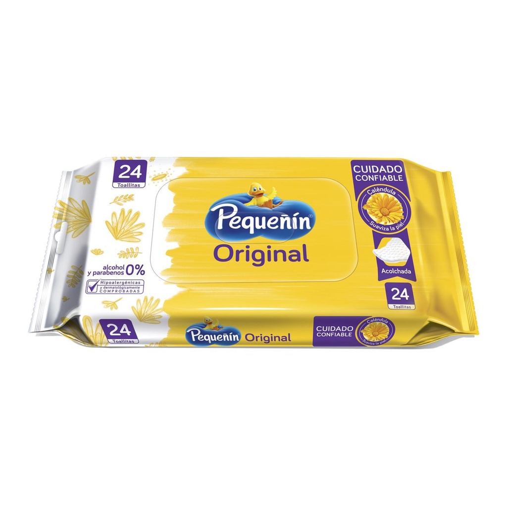 TOALLITAS HUMEDAS PEQUEÑIN ALOE PQT/24