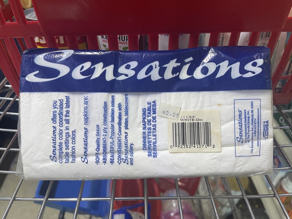 SERVILLETAS SENSATIONS BLANCAS