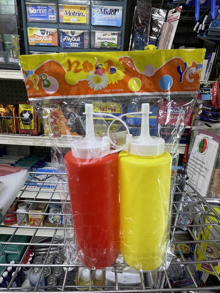 BOTELLAS DE KETCHUP Y MOSTAZA