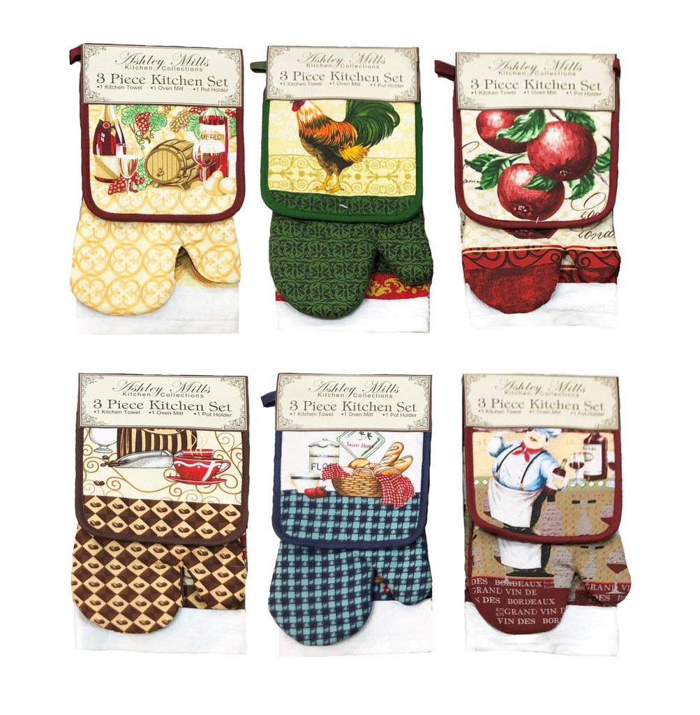 SET DE TOALLAS DE COCINA 3 PC