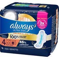 ALWAYS ULTRA THIN OVERNIGHT PQT 13