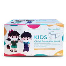 MASCARILLAS QUIRURGICAS DE NIÑOS 50pq (NEGRA)