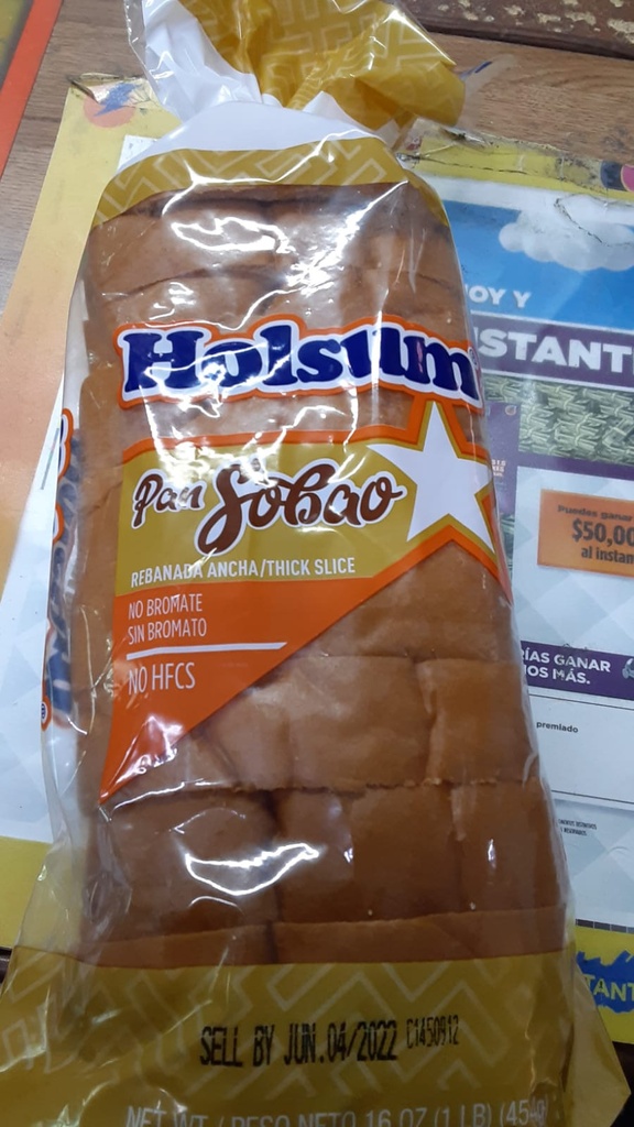 HOLSUM PAN SOBAO REBANADAS 16oz