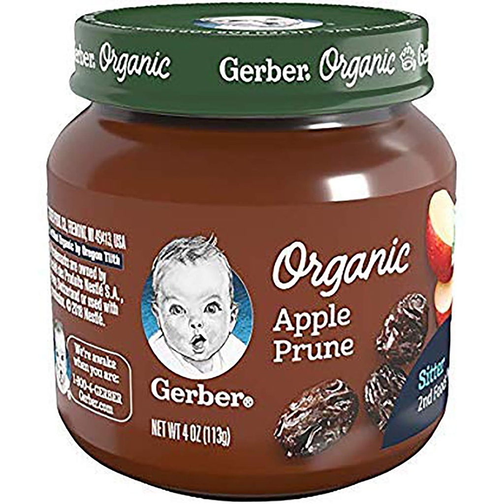 GERBER ORGANIC APPLE PRUNE 4oz