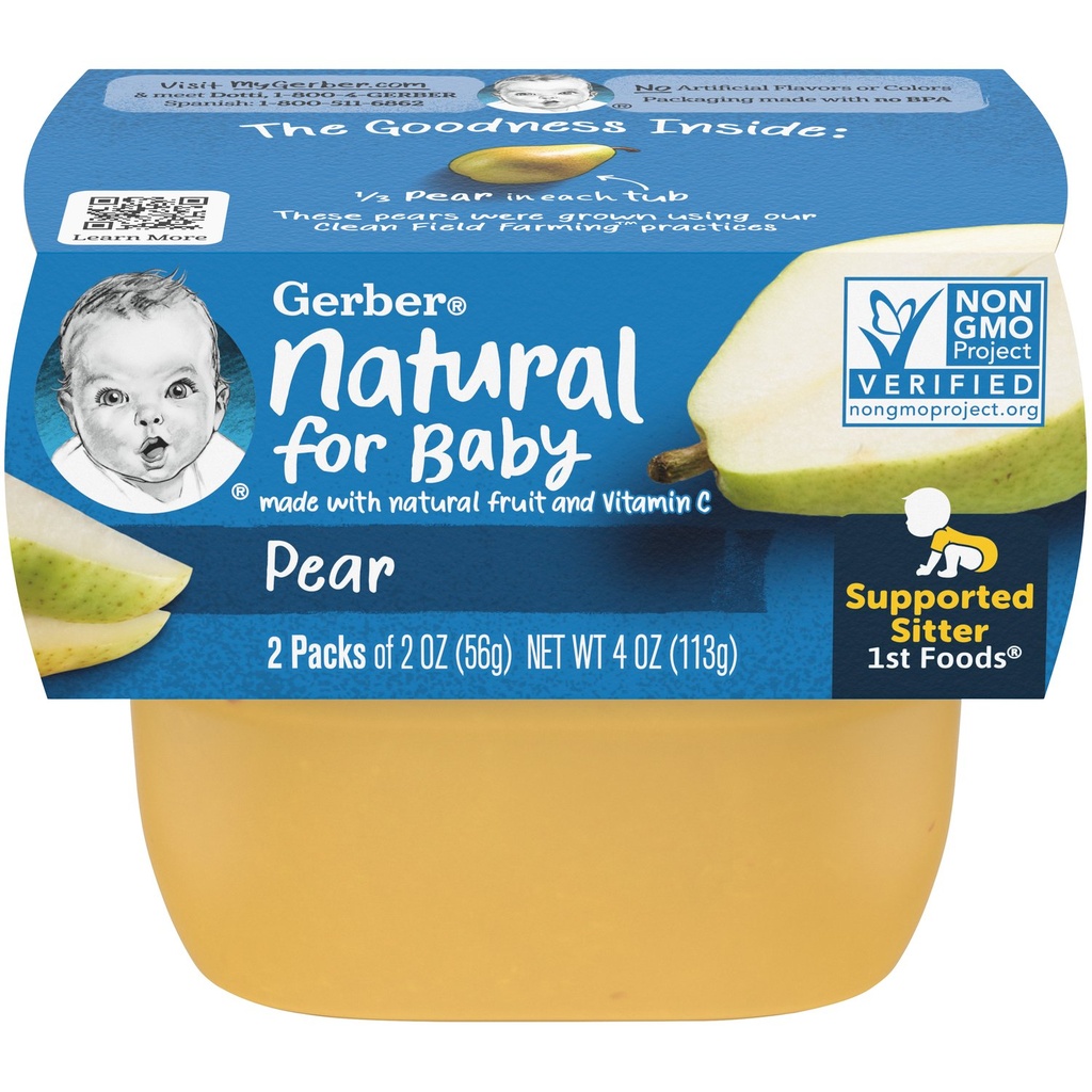 GERBER PEAR 2pack 2oz