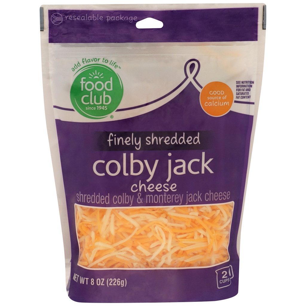 FOOD CLUB FINELY COLBY JACK 8oz