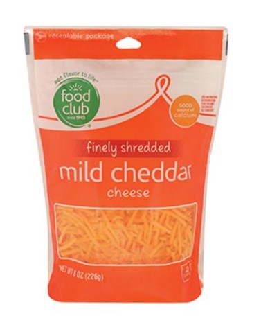 FOOD CLUB FINELY MILD CHEDDAR 8oz