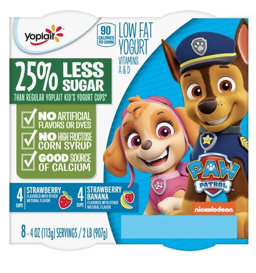 YOPLAIT PAW PATROL LOW/F PQT8 4oz