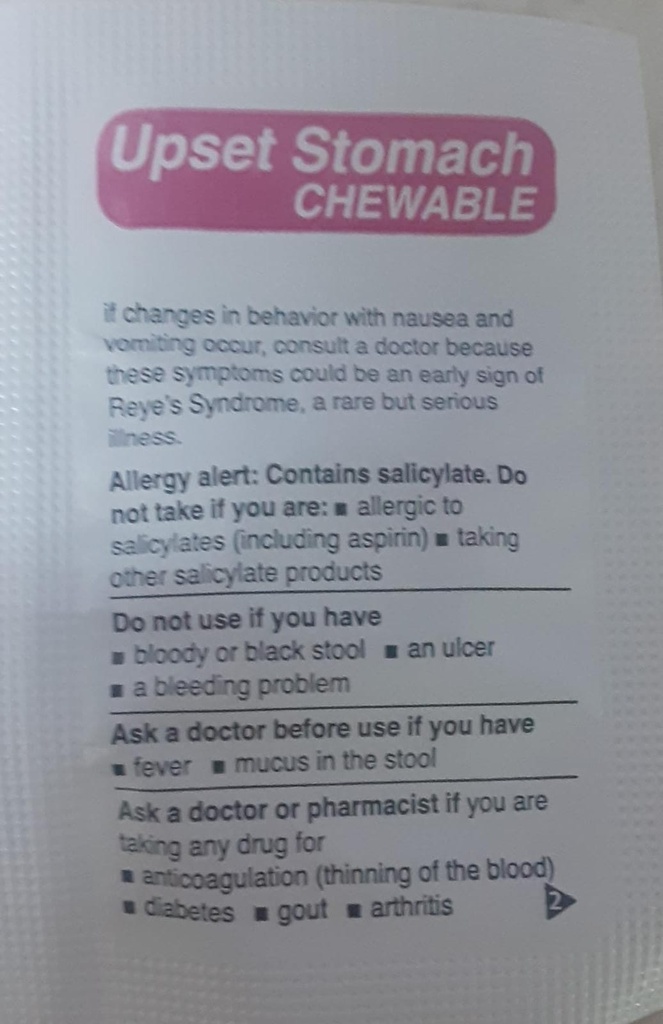 UPSET STOMACH 2 TABLETS