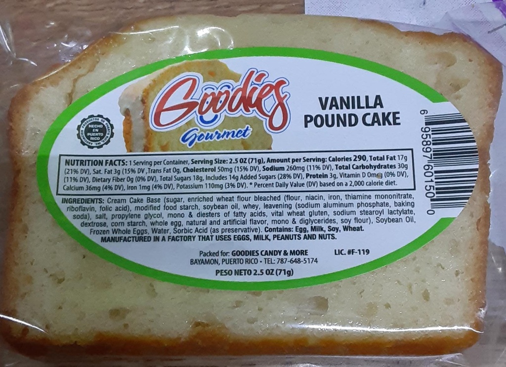 GOODIES VANILLA CAKE 2.5oz