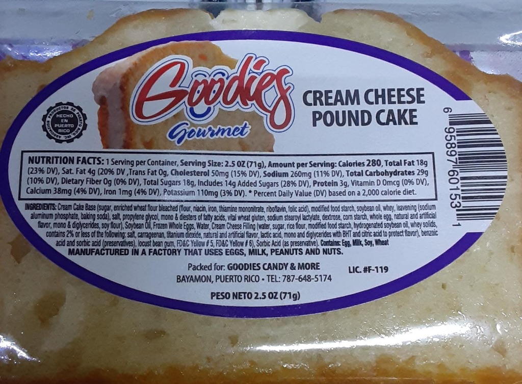 GOODIES CREAME CHEESE CAKE 2.5oz