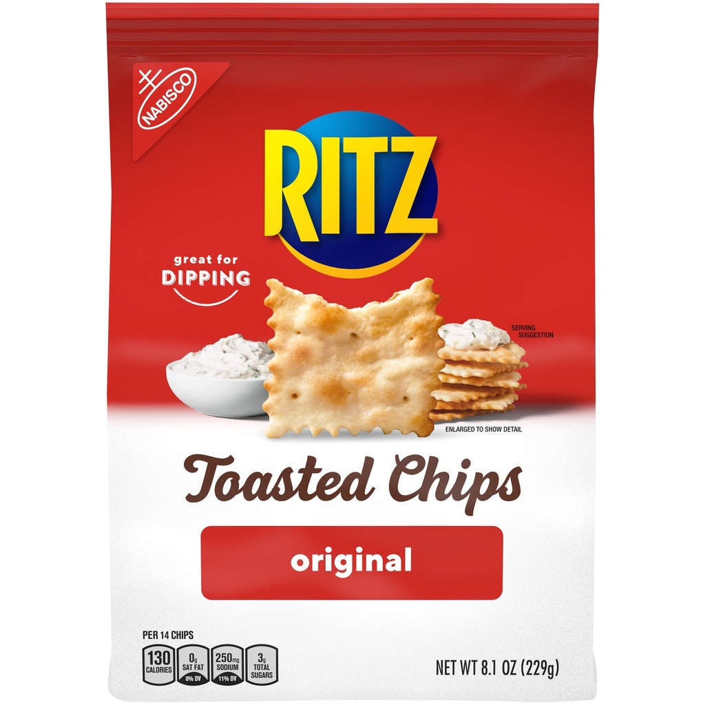 RITZ TOASTED CHIPS 8.1 oz