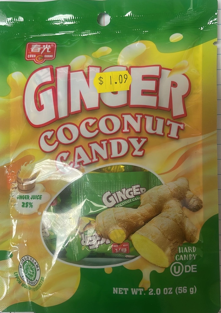 GINGER COCONUT HARD CANDY 2oz