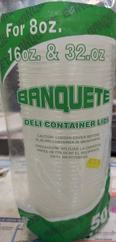 TAPA PLASTICA BANQUETE 16&32oz